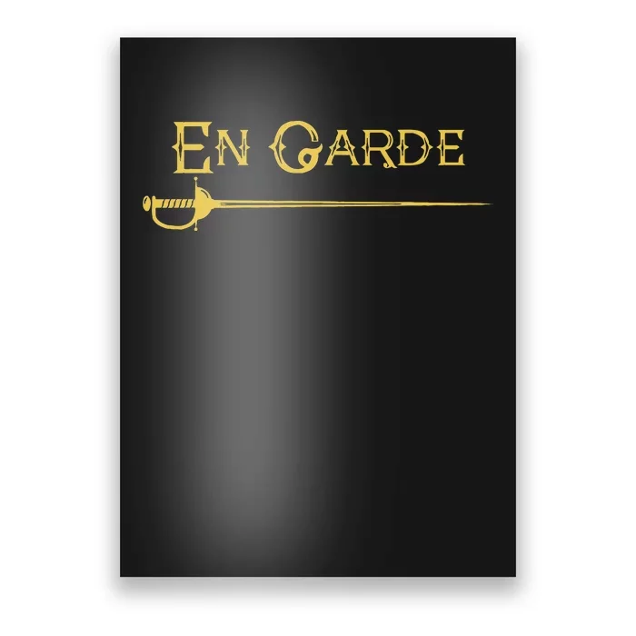 En Garde Fencing Fencer Swordsman Rapier Sabre Mask Sword Poster