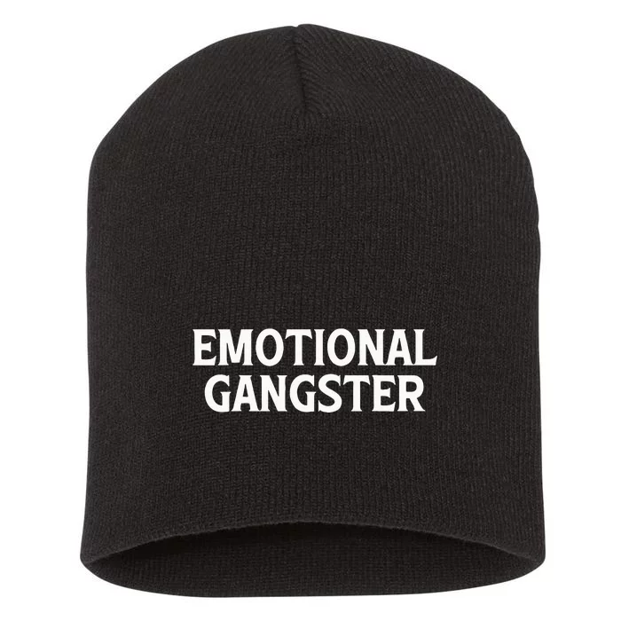 Emotional Gangster Funny Yoga Meditation Mental Health Short Acrylic Beanie