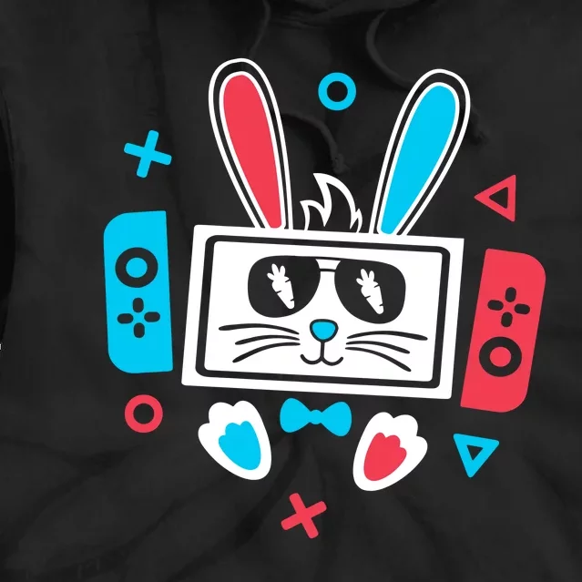 Easter Gamer Funny Happy Easter Gamer Easter Bunny Gamer Tie Dye Hoodie