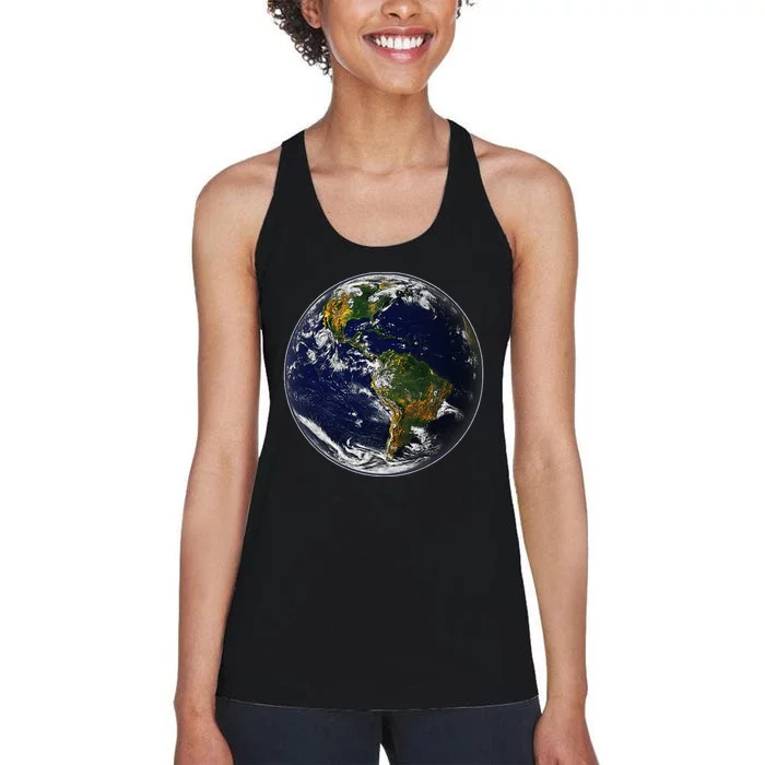 Earth Globe For Earth Day Women's Racerback Tank