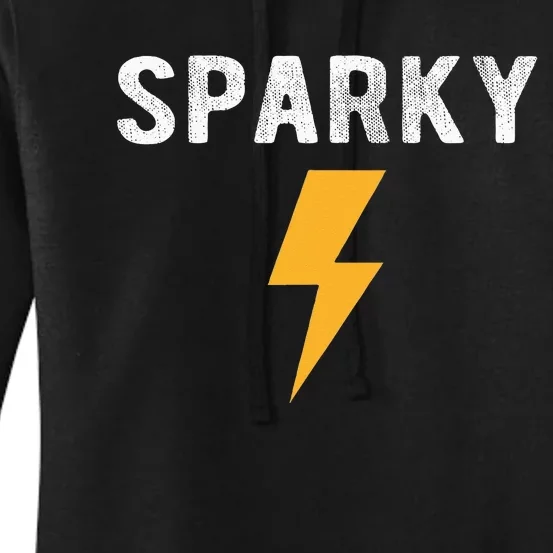 Electrician Gift Funny Sparky Nickname Lightning Bolt Tee Women's Pullover Hoodie