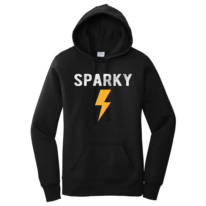 Electrician Gift Funny Sparky Nickname Lightning Bolt Tee Women's Pullover Hoodie