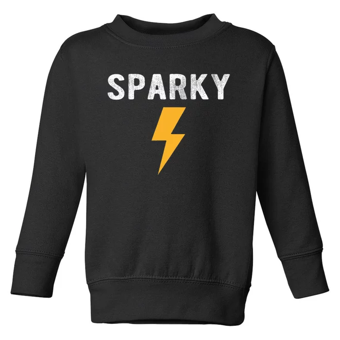 Electrician Gift Funny Sparky Nickname Lightning Bolt Tee Toddler Sweatshirt