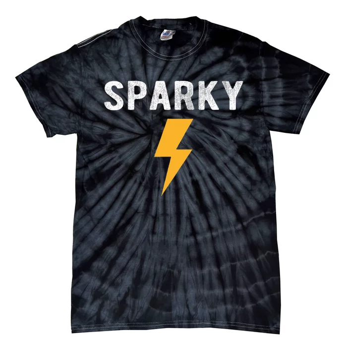 Electrician Gift Funny Sparky Nickname Lightning Bolt Tee Tie-Dye T-Shirt