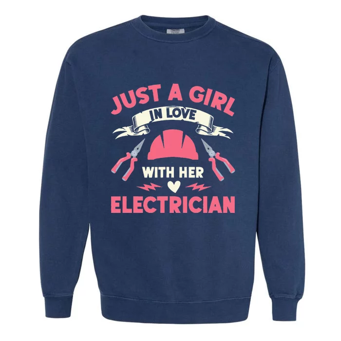 Electrician Gifts for Funny Electrical Design Garment-Dyed Sweatshirt