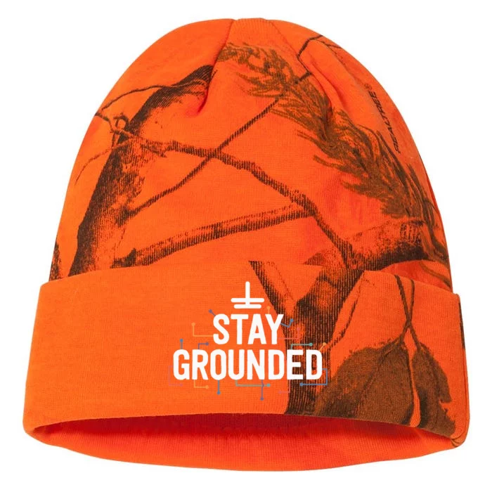 Electrician Gifts For Funny Electrical Stay Grounded Kati - 12in Camo Beanie