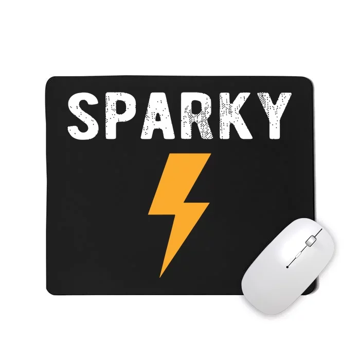 Electrician Gift Funny Sparky Nickname Lightning Bolt Mousepad