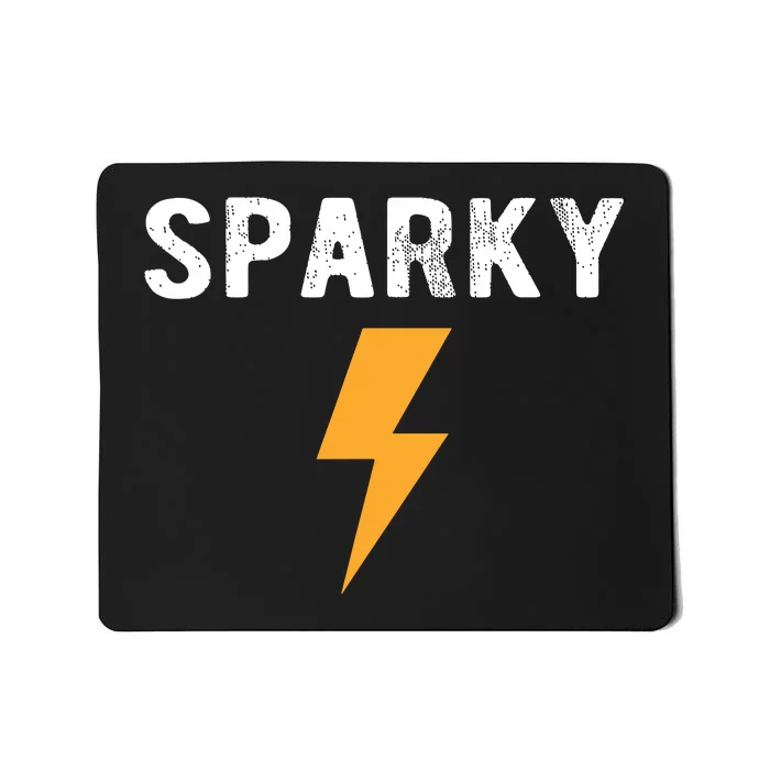 Electrician Gift Funny Sparky Nickname Lightning Bolt Mousepad