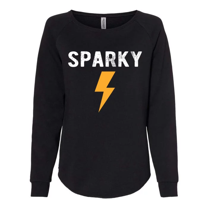 Electrician Gift Funny Sparky Nickname Lightning Bolt Womens California Wash Sweatshirt