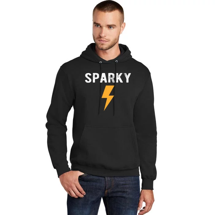 Electrician Gift Funny Sparky Nickname Lightning Bolt Tall Hoodie