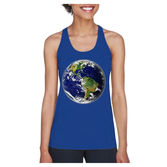 Earth Globe For Earth Day Women's Racerback Tank