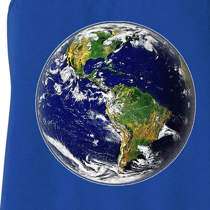 Earth Globe For Earth Day Women's Racerback Tank