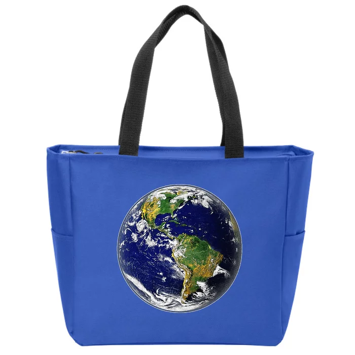 Earth Globe For Earth Day Zip Tote Bag