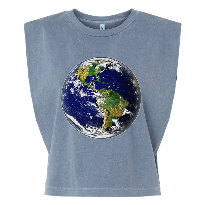 Earth Globe For Earth Day Garment-Dyed Women's Muscle Tee