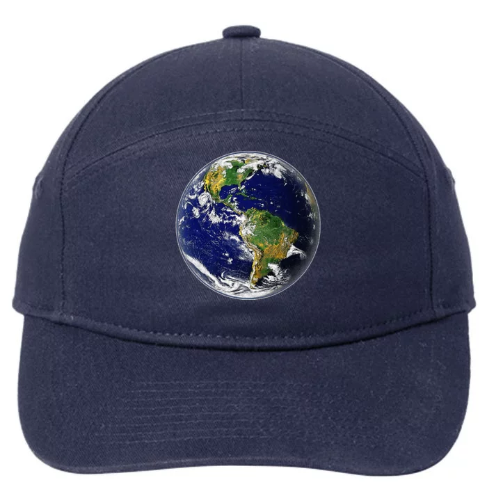 Earth Globe For Earth Day 7-Panel Snapback Hat