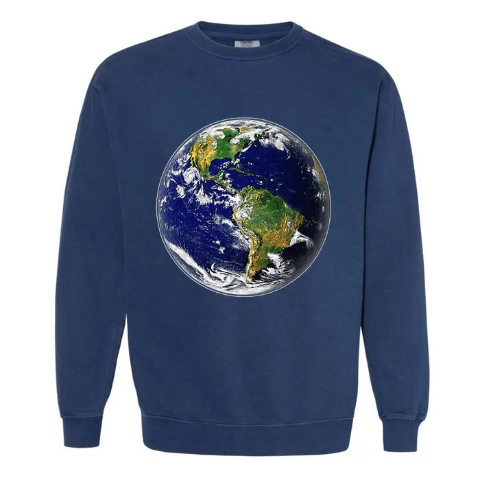 Earth Globe For Earth Day Garment-Dyed Sweatshirt