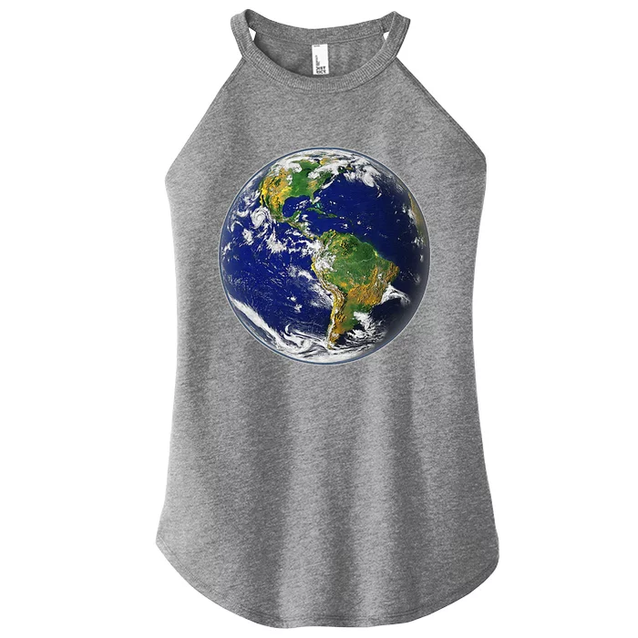 Earth Globe For Earth Day Women’s Perfect Tri Rocker Tank