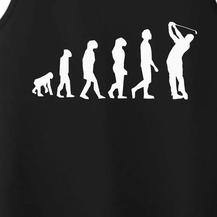 Evolution Golfer Funny Golf Golfing Father's Day Gift Dad Performance Tank