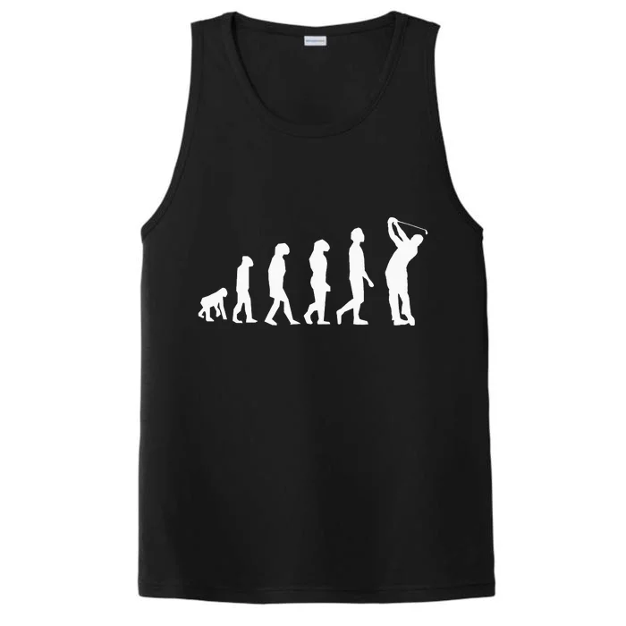 Evolution Golfer Funny Golf Golfing Father's Day Gift Dad Performance Tank