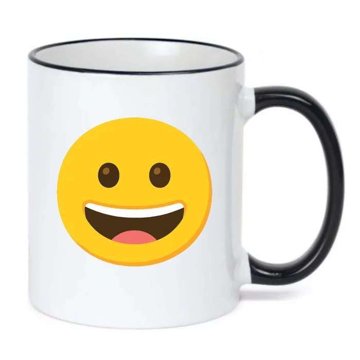 Emoticon Grinning Face Happy Black Color Changing Mug