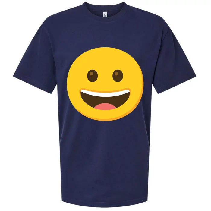 Emoticon Grinning Face Happy Sueded Cloud Jersey T-Shirt