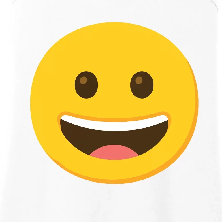 Emoticon Grinning Face Happy Ladies Essential Tank