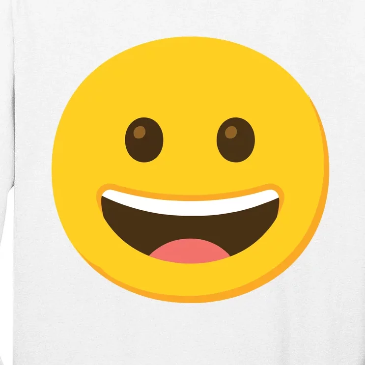 Emoticon Grinning Face Happy Tall Long Sleeve T-Shirt