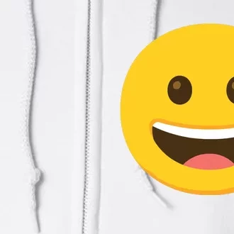 Emoticon Grinning Face Happy Full Zip Hoodie