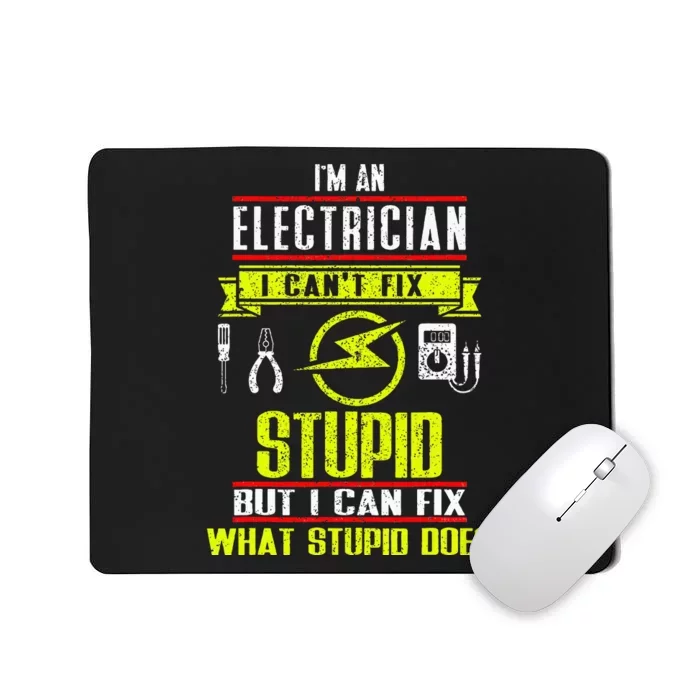 Electrician Gifts for Funny electrical Design. Mousepad