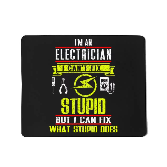 Electrician Gifts for Funny electrical Design. Mousepad