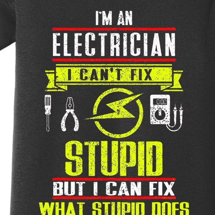 Electrician Gifts for Funny electrical Design. Baby Bodysuit