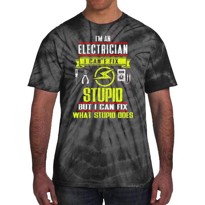 Electrician Gifts for Funny electrical Design. Tie-Dye T-Shirt