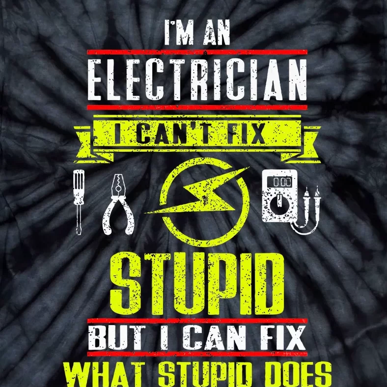 Electrician Gifts for Funny electrical Design. Tie-Dye T-Shirt