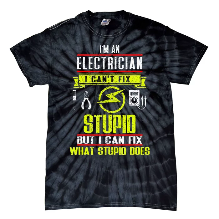 Electrician Gifts for Funny electrical Design. Tie-Dye T-Shirt