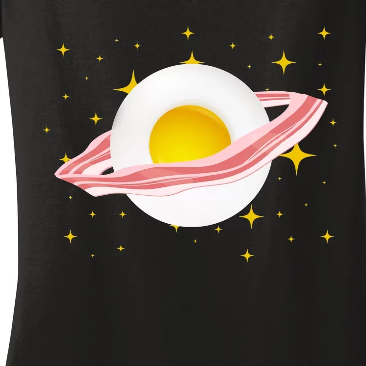 Egg Bacon Planet Women's V-Neck T-Shirt