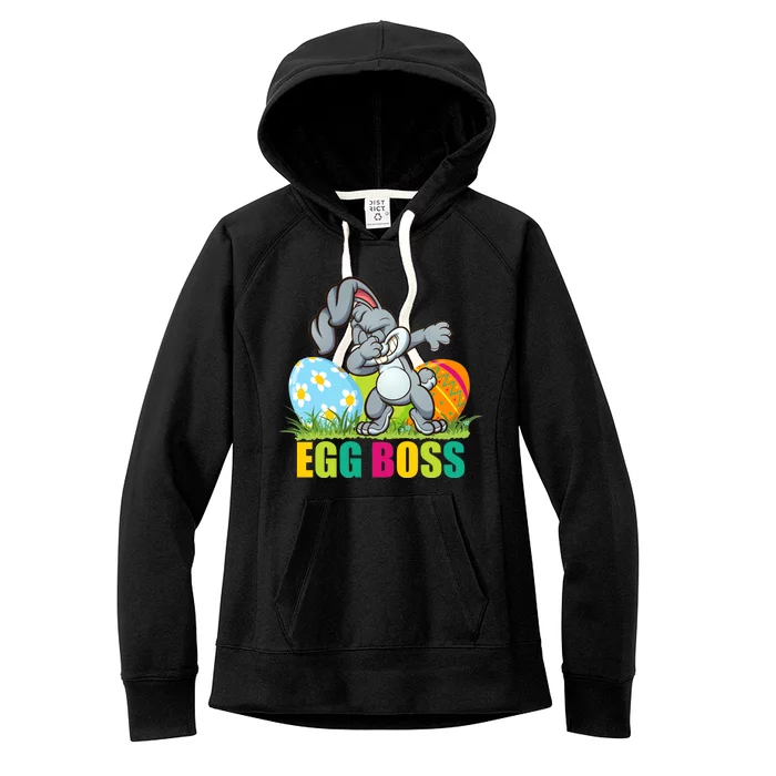 Egg Boss Dabbing Easter Bunny Women's Fleece Hoodie