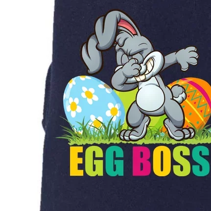 Egg Boss Dabbing Easter Bunny Doggie 3-End Fleece Hoodie