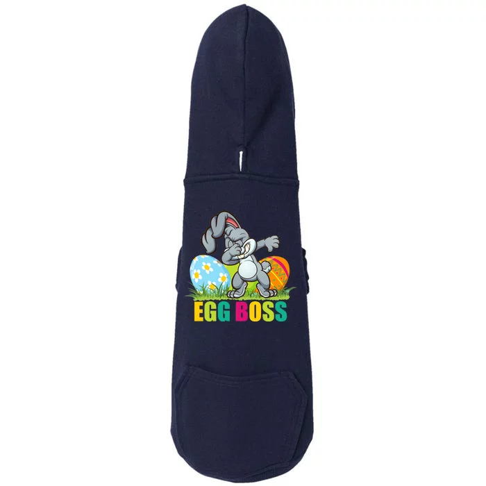 Egg Boss Dabbing Easter Bunny Doggie 3-End Fleece Hoodie