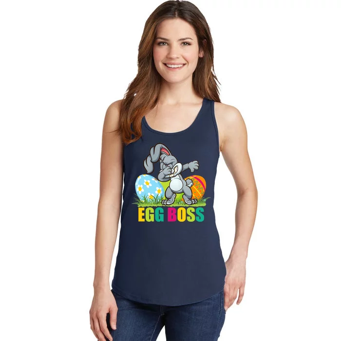 Egg Boss Dabbing Easter Bunny Ladies Essential Tank