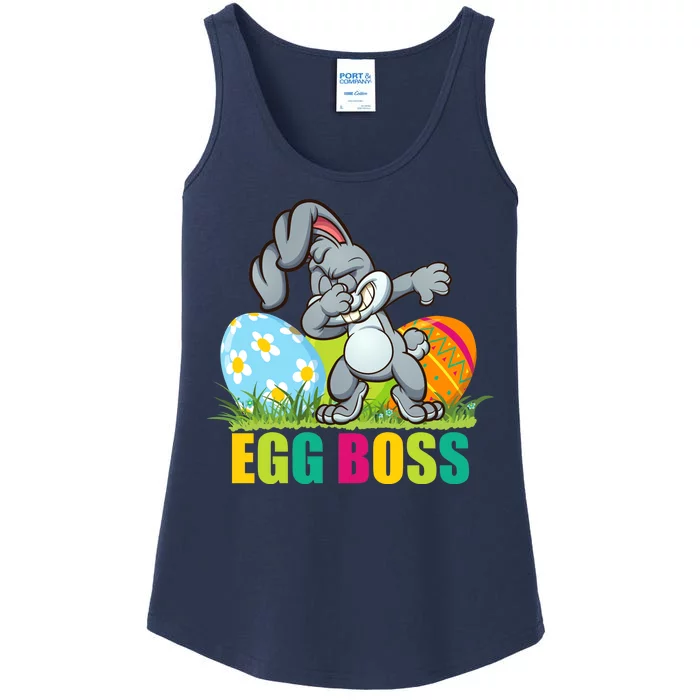 Egg Boss Dabbing Easter Bunny Ladies Essential Tank