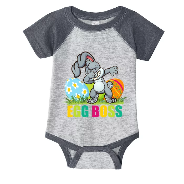 Egg Boss Dabbing Easter Bunny Infant Baby Jersey Bodysuit