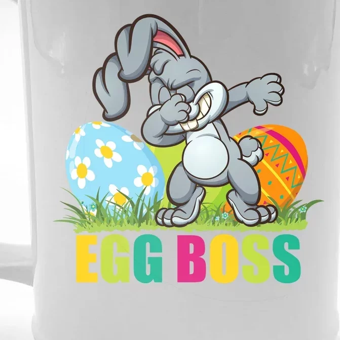 Egg Boss Dabbing Easter Bunny Front & Back Beer Stein