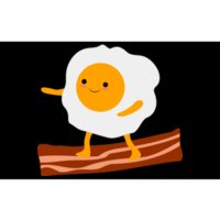 Egg Surfing On Bacon Bumper Sticker