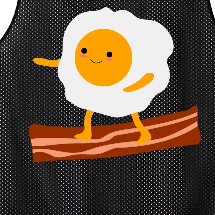 Egg Surfing On Bacon Mesh Reversible Basketball Jersey Tank