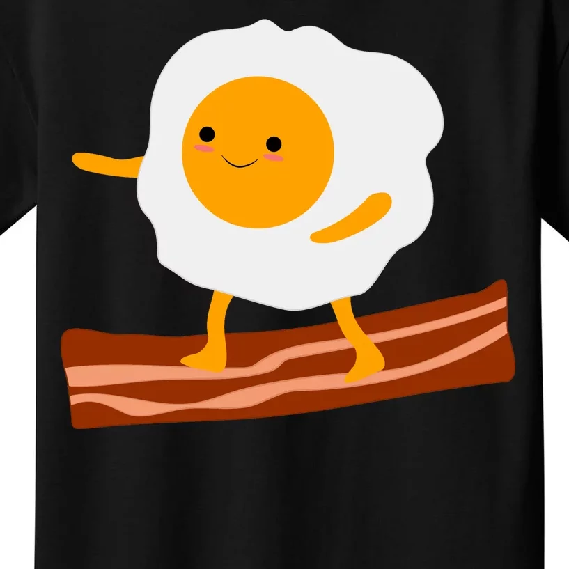 Egg Surfing On Bacon Kids T-Shirt