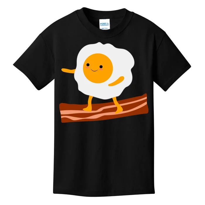 Egg Surfing On Bacon Kids T-Shirt