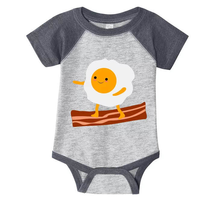 Egg Surfing On Bacon Infant Baby Jersey Bodysuit