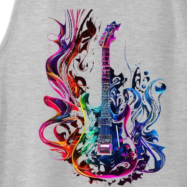 Electric Guitar Guitarists Ladies Tri-Blend Wicking Tank