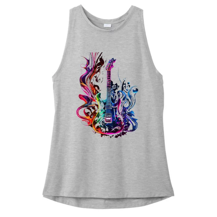 Electric Guitar Guitarists Ladies Tri-Blend Wicking Tank