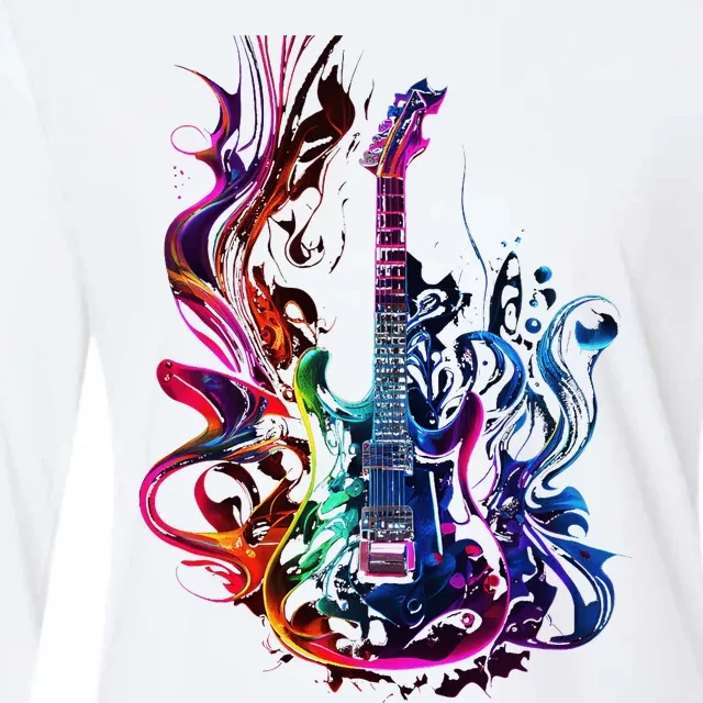 Electric Guitar Guitarists Womens Cotton Relaxed Long Sleeve T-Shirt